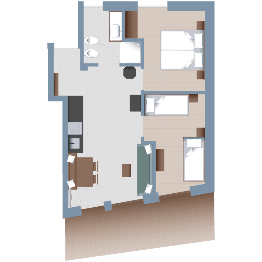 Grundriss der Ferienwohnung Frau Holle